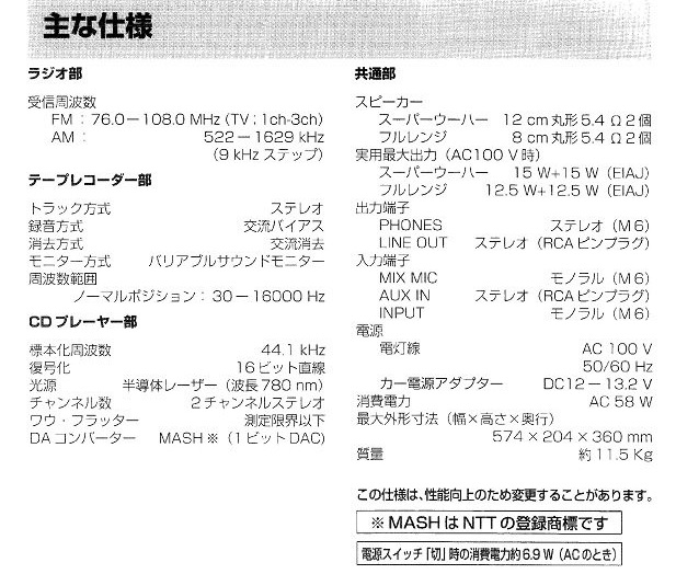 Panasonic RX-PA7 | The Boombox Wiki