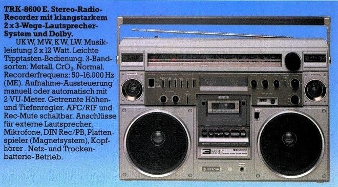 Hitachi TRK-8600 | The Boombox Wiki